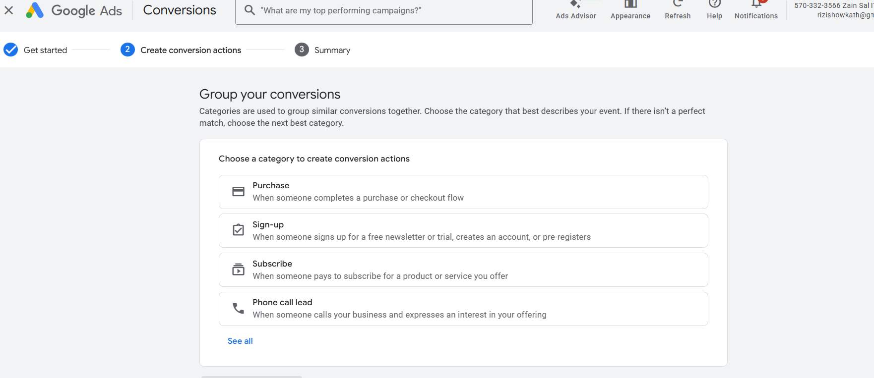 Google Ads Conversion Setup Screenshot 12