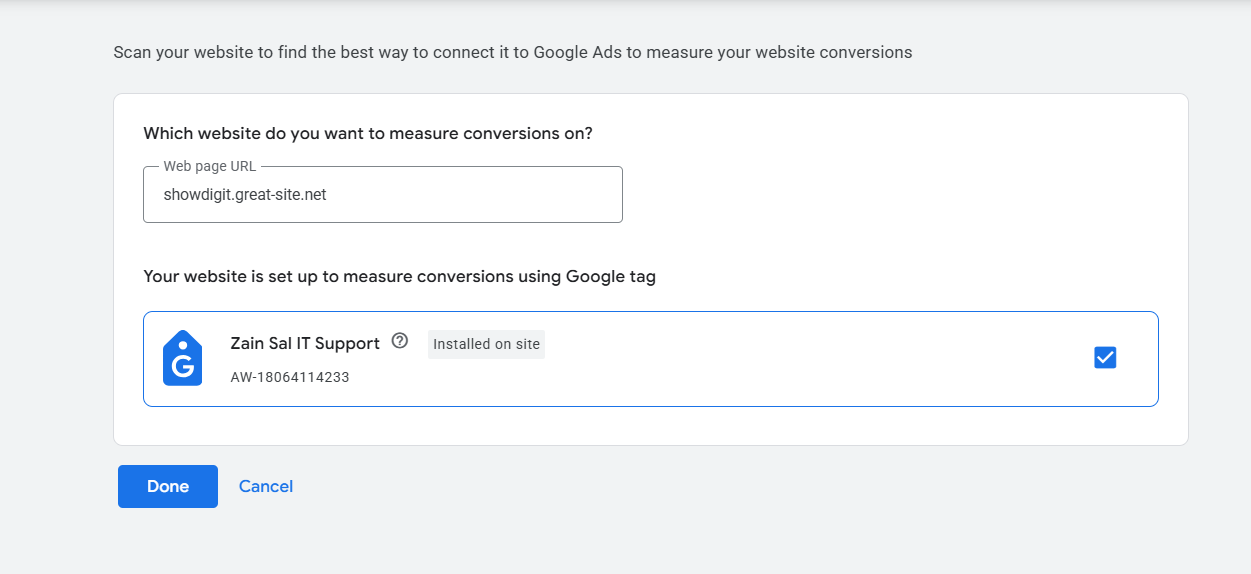 Google Ads Conversion Setup Screenshot 17